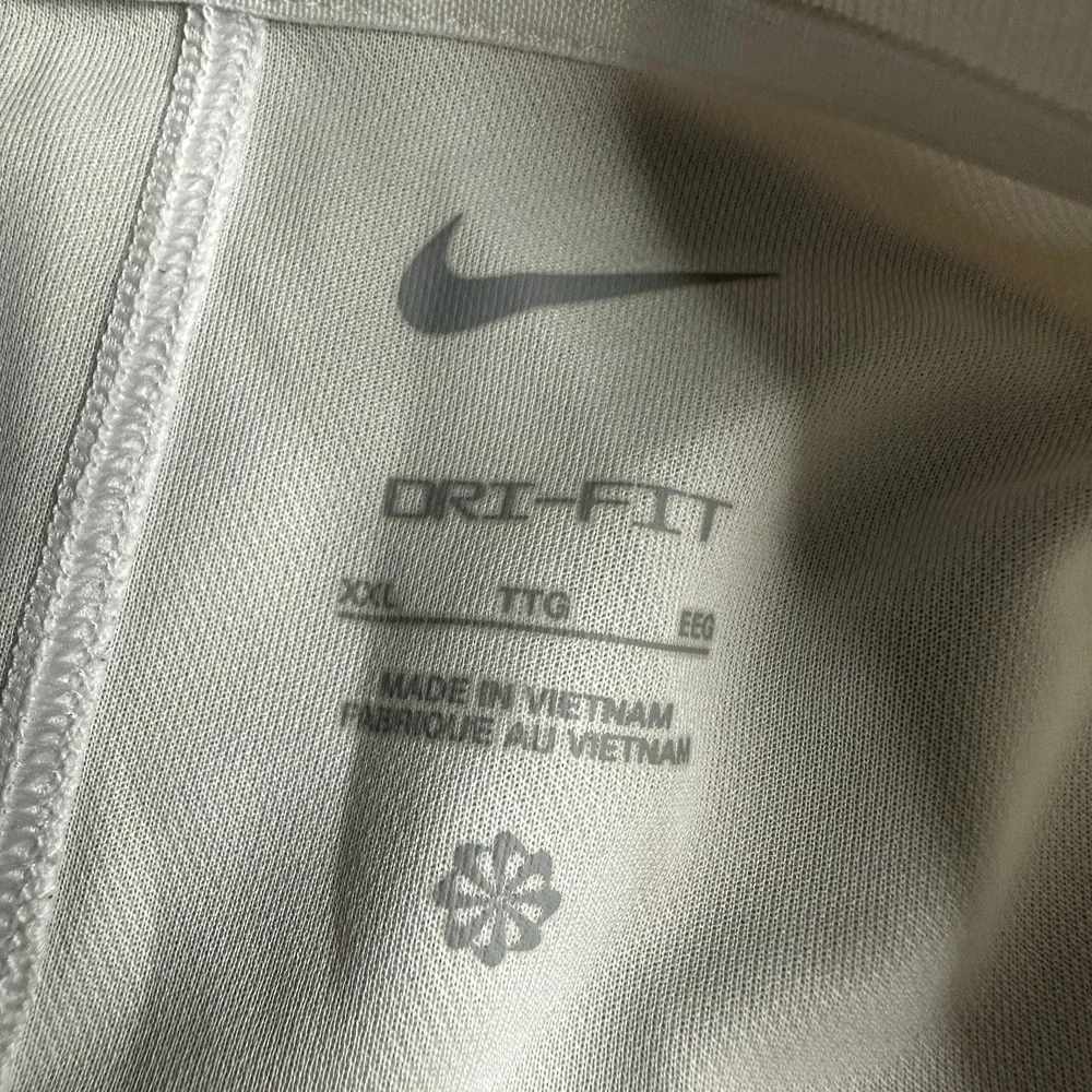 Nike Dri-Fit Court Blade Collar Tennis White Polo Shirt Mens XXL Pickleball Golf